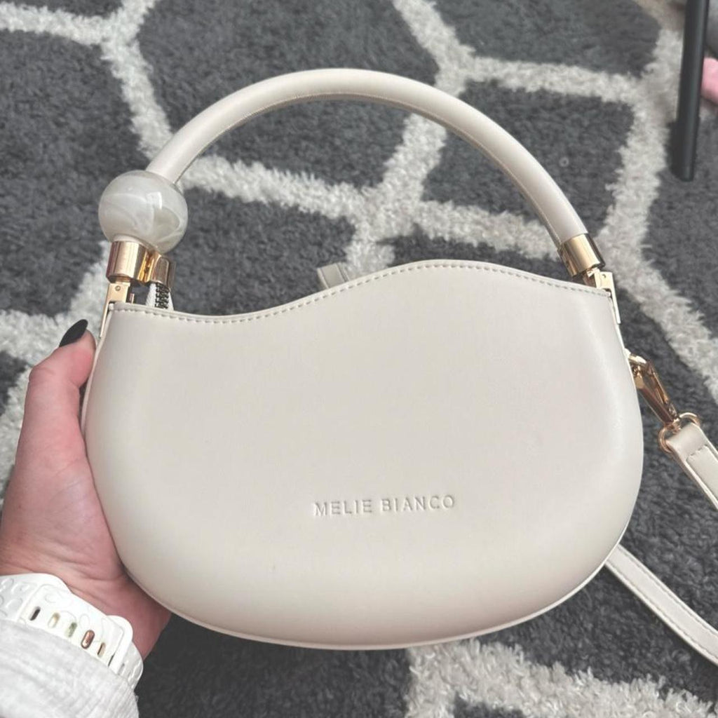 Melie Bianco cream & white handbag #meliebianco #designer