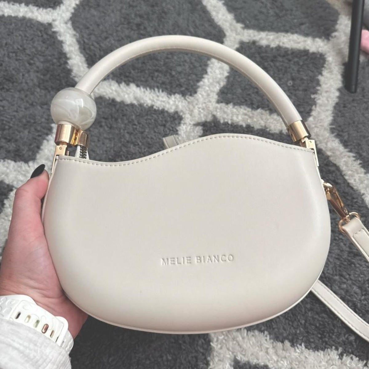 Melie Bianco cream & white handbag #meliebianco #designer