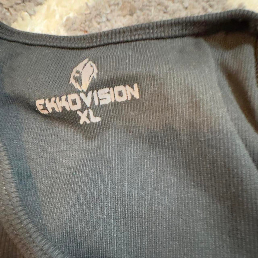 Ekkovision black polyester shorts with white cherry blossom branches and Japanese characters, size XL #cherryblossom #japanese