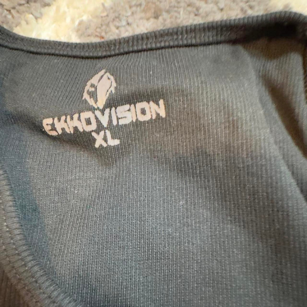 Ekkovision black polyester shorts with white cherry blossom branches and Japanese characters, size XL #cherryblossom #japanese