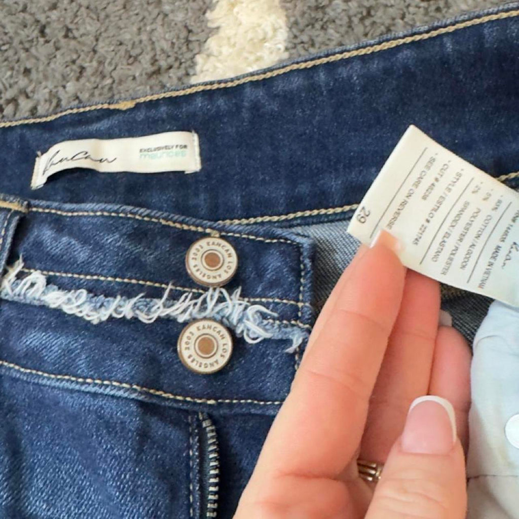 Kancan low rise flare jeans in navy blue #flare #lowrise