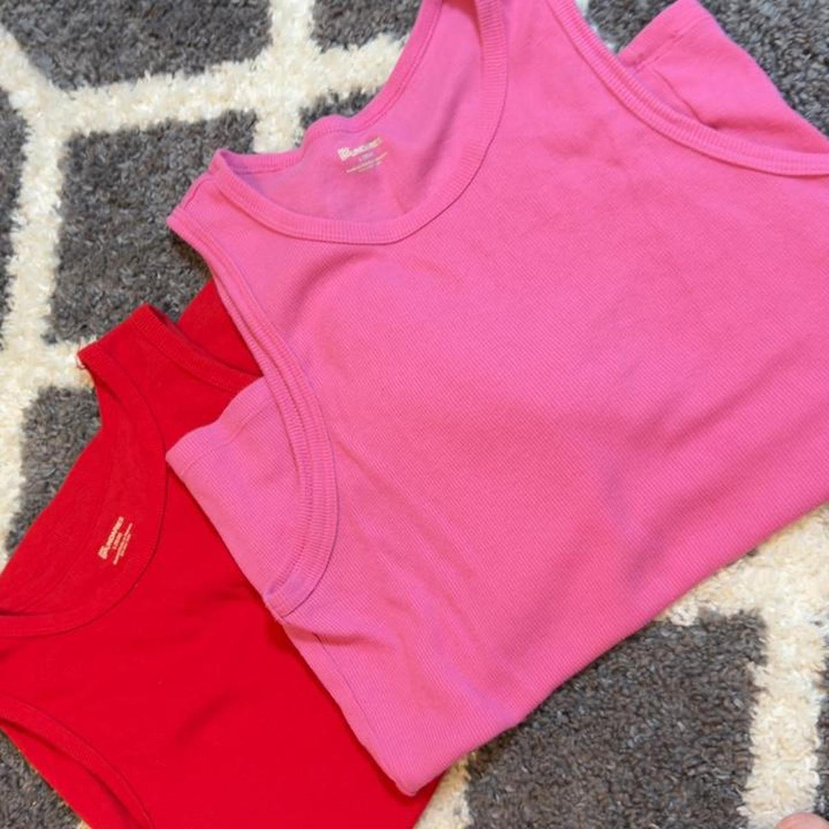No Boundaries pink & red tank in size L (12-14) #kids #bodysuits