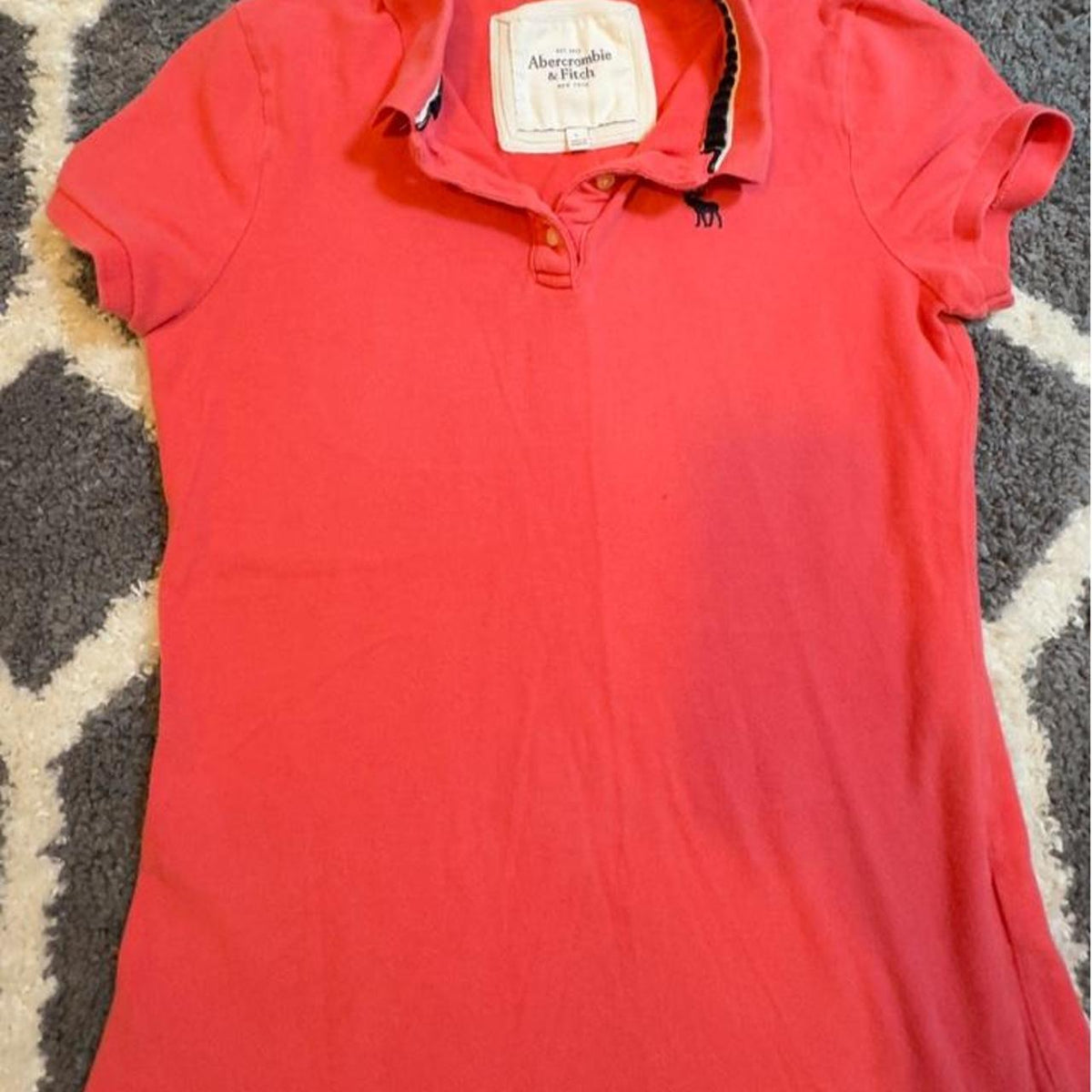 Abercrombie & Fitch coral polo shirt #preppy #classic - Image 1