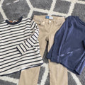 Kids bundle of 3 long sleeve shirts and pants. Size 6-8 years. #kids #bundle