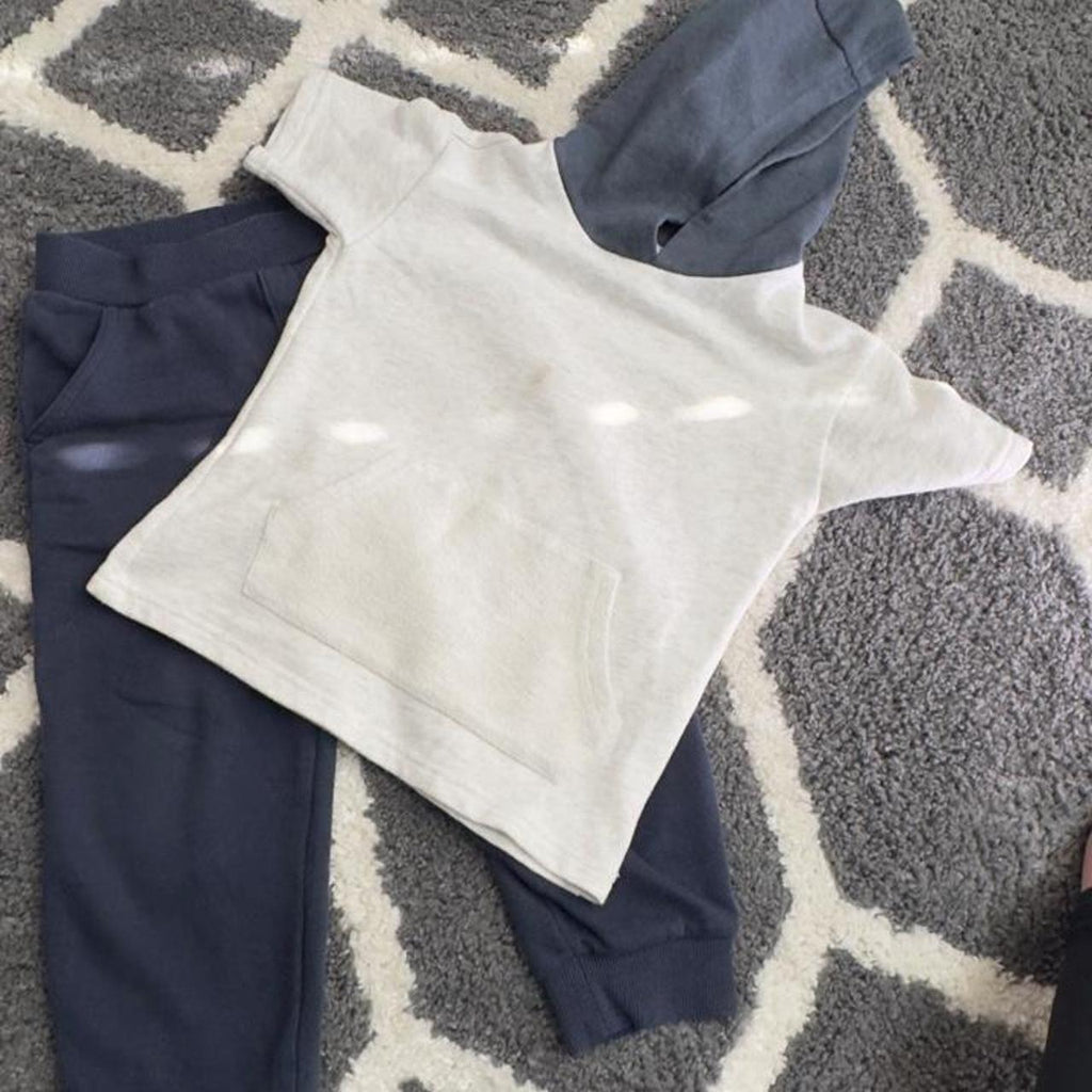 Carter's gray & navy kids hoodie and joggers set size 4/4A #kidsfashion #loungewear