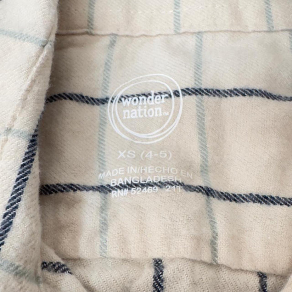 Boys 4/5 Blue & white striped cotton shirt and jeans bundle #bundle #stripes #playset #boysbundle