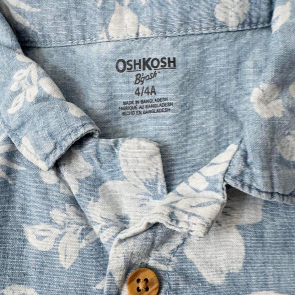 OshKosh B'gosh blue & white floral print kids set size 4T #toddler #floral