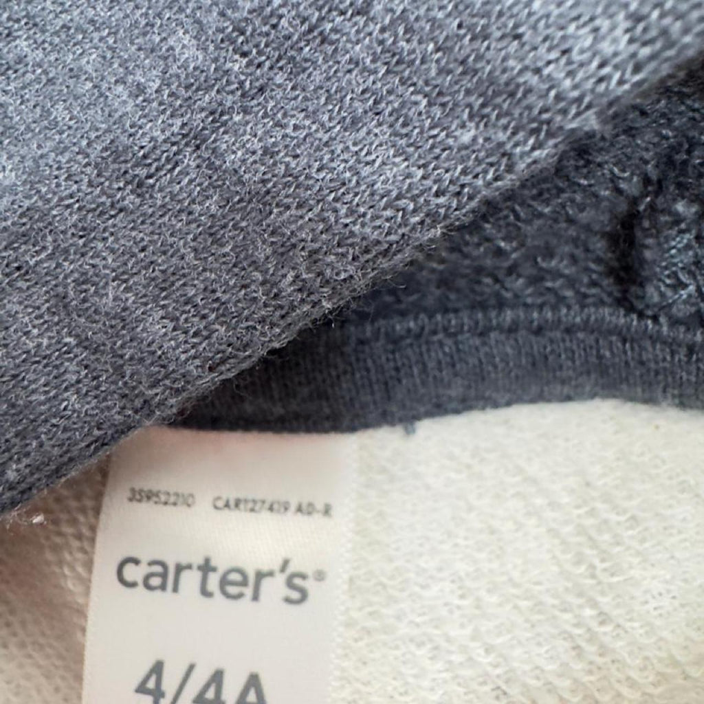Carter's gray & navy kids hoodie and joggers set size 4/4A #kidsfashion #loungewear