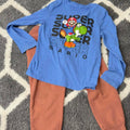 Super Mario long sleeve top and joggers set with Super Mario and Yoshi graphic