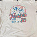 SHEIN Florida Palm Beach 1956 graphic tee with palm trees and sun, size L #beachvibes #retro