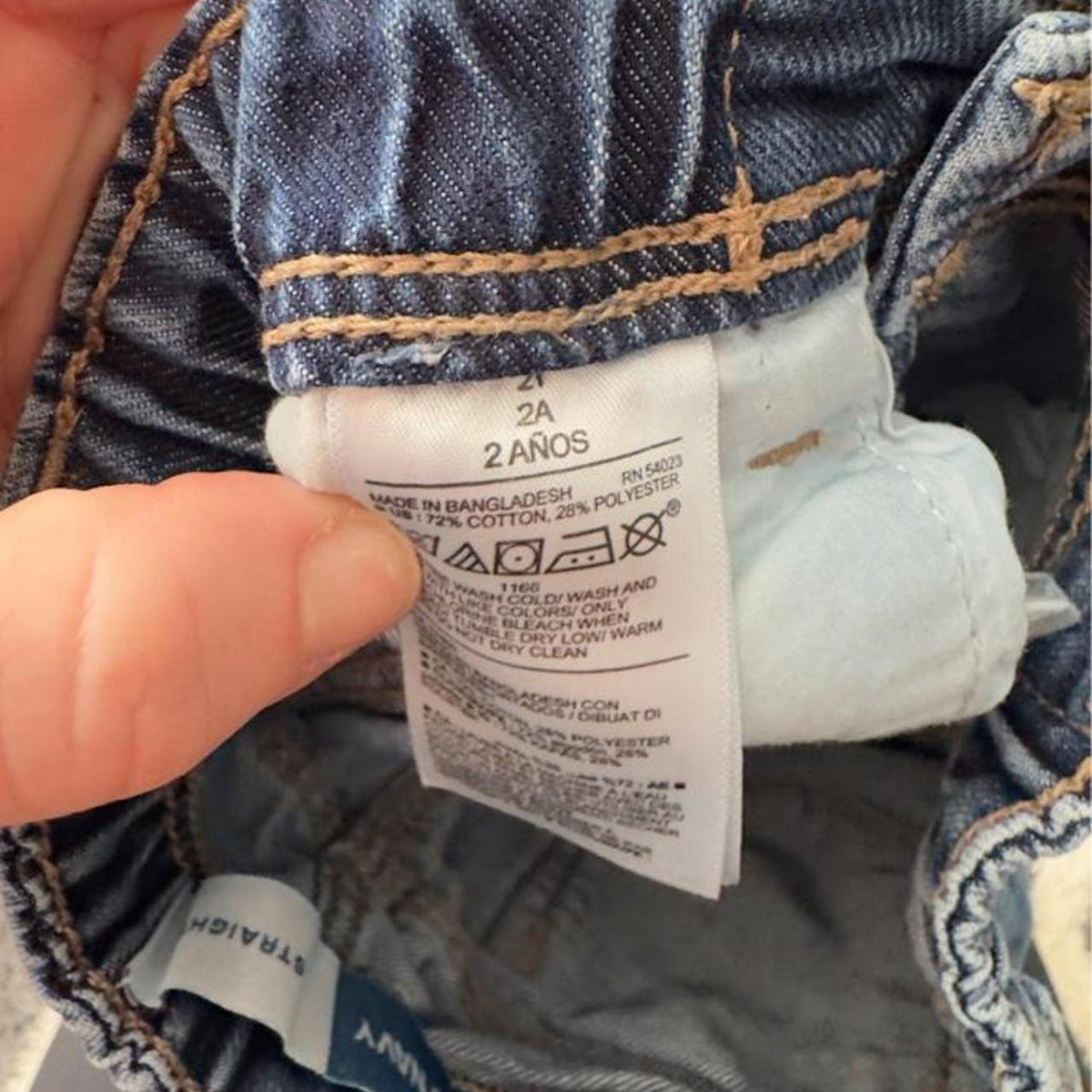 Old navy straight leg toddler 2t jeans, bundled with Rolling Stones 2t shirt.