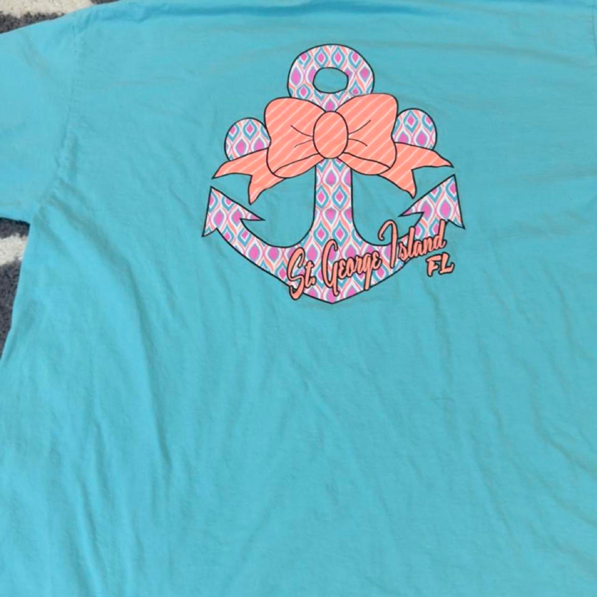 SHEIN Florida Palm Beach 1956 graphic tee with palm trees and sun, size L #beachvibes #retro
