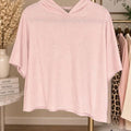 Moon Kiss Ribbed Short Sleeve Cropped Hoodie / Top - Image 1