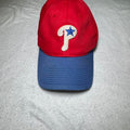 90s MLB Philadelphia Phillies red cap with white P logo with blue star, size S/M #baseball #philadelphia - Image 1