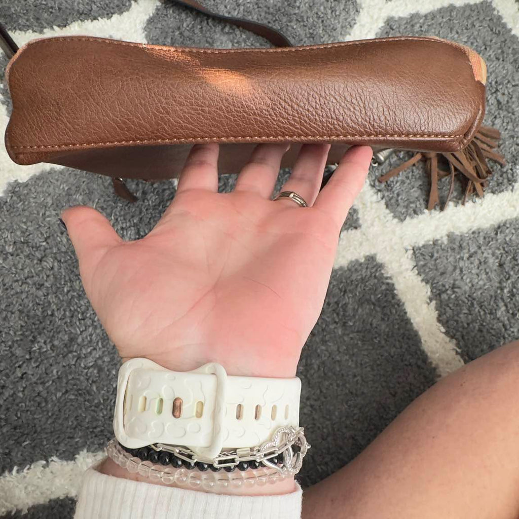 Southwestern Print Studded Crossbody Bag with Tassel - Image 2
